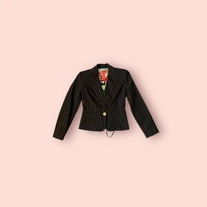 Y2k Latina life pinstripe single button blazer